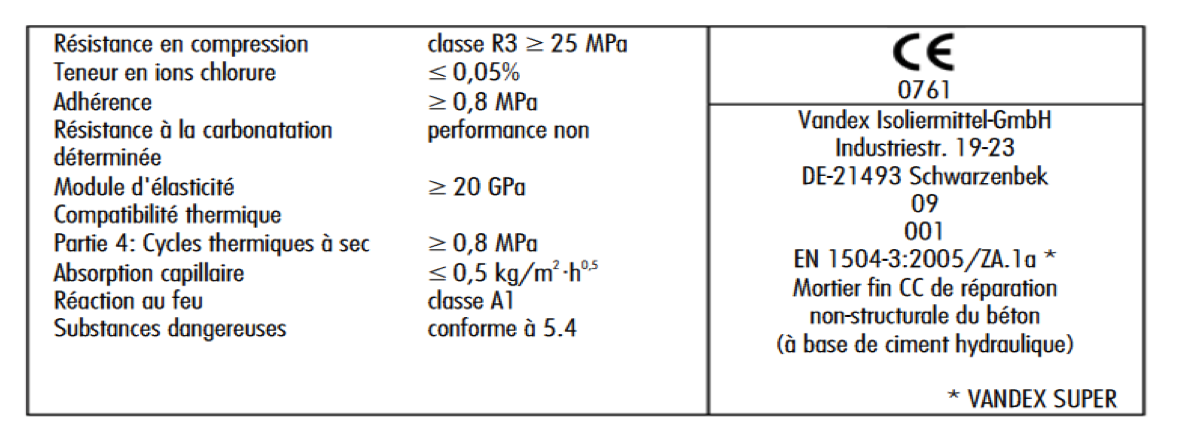 Cristallisation<br/>VANDEX SUPER – Image 3